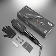 Rush Brush X6 Straightener 235°C, Steam, Infared ,Auto Shutoff ,Wide Tourmaline Ceramic Plates - Grey