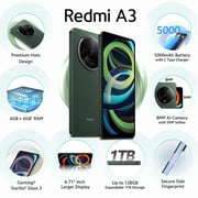 Xiaomi Redmi A3 128GB Forest Green 4G Smartphone