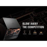 Asus TUF FX507Z Gaming (2022) Laptop - 12th Gen / Intel Core i7-12700H / 15.6inch FHD / 512GB SSD / 16GB RAM / 8GB NVIDIA GeForce RTX 4070 Graphics / Windows 11 Home / English Keyboard / Mecha Grey / International Version - [90NR0FV7-M00160]