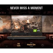 Asus TUF FX507Z Gaming (2022) Laptop - 12th Gen / Intel Core i7-12700H / 15.6inch FHD / 512GB SSD / 16GB RAM / 8GB NVIDIA GeForce RTX 4070 Graphics / Windows 11 Home / English Keyboard / Mecha Grey / International Version - [90NR0FV7-M00160]