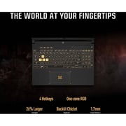 Asus TUF FX507Z Gaming (2022) Laptop - 12th Gen / Intel Core i7-12700H / 15.6inch FHD / 512GB SSD / 16GB RAM / 8GB NVIDIA GeForce RTX 4070 Graphics / Windows 11 Home / English Keyboard / Mecha Grey / International Version - [90NR0FV7-M00160]