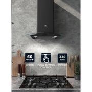 Millen Curved Glass Chimney Range Hood MKHG 603 BL