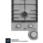 Millen 30cm Built-in 2 Burner Gas Hob Stainless Steel MGH 3001 IX