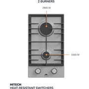 Millen 30cm Built-in 2 Burner Gas Hob Stainless Steel MGH 3001 IX