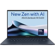 Asus Zenbook 14 OLED  (2023) Ultrabook - 1st Gen / Intel Core Ultra 9-185H / 14inch 3K / 1TB SSD / 16GB RAM / Shared Intel Arc Graphics / Windows 11 Home / English & Arabic Keyboard / Ponder Blue / Middle East Version - [UX3405MA-OLED9W]