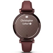 Garmin 010-02839-03 Lily 2 Classic Smartwatch Dark Bronze With Mulberry Leather Band