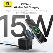 Baseus 2-in-1 Magnetic Wireless Charger Cosmic Black