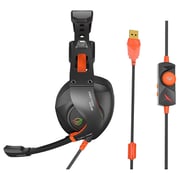 Meetion MT-HP099 Wired On Ear Gaming Headset Black/Orange