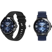 اكس-سيل ابولو ساعة W2 الذكية باللون الأسود + ساعة ابولو W2 الذكية باللون الأزرق