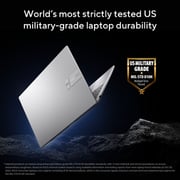 Asus Vivobook 15 (2022) Laptop - 12th Gen / Intel Core i5-1235U / 15.6inch FHD / 512GB SSD / 8GB RAM / Shared Intel Iris Xe Graphics / Windows 11 Home / English & Arabic Keyboard / Cool Silver / Middle East Version - [X1504ZA-NJ005W]