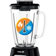 Moulinex Blendforce Blender, 800 W, Glass Jar 1.75 Liters, Grinder and Grater, Black - LM4358EG