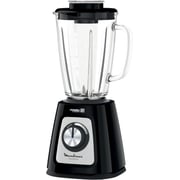 Moulinex Blendforce Blender, 800 W, Glass Jar 1.75 Liters, Grinder and Grater, Black - LM4358EG