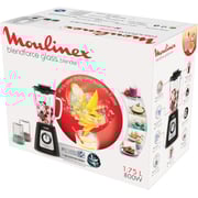 Moulinex Blendforce Blender, 800 W, Glass Jar 1.75 Liters, Grinder and Grater, Black - LM4358EG
