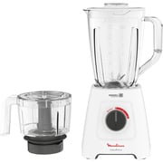 Moulinex Blendfroce Blender, XL Chopper, 800 Watt, 2 Liters, White - LM42X2EG.