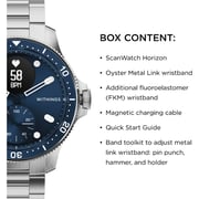Withings HWA09-Model 7 Scanwatch Hybrid Smartwatch Horizon Blue