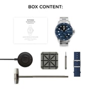 Withings HWA09-Model 7 Scanwatch Hybrid Smartwatch Horizon Blue