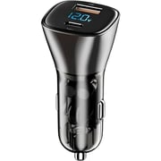 Wiwu Dual Port USB + Type-C PD Car Charger Grey