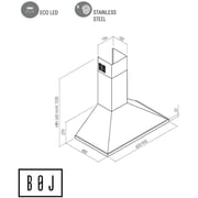 BOJ Decorative Wall Mounted Cooker Hood CBP-90AXA