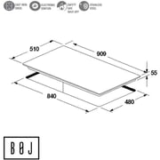BOJ Built In 5 Burner Gas Hob GH 4191X
