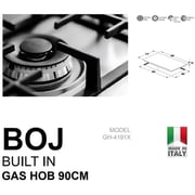 BOJ Built In 5 Burner Gas Hob GH 4191X