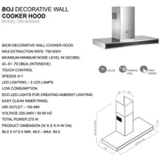 BOJ Built In Chimney Hood CBI-600AXA