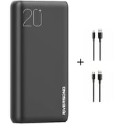 Riversong Power Bank 20000mAh Black PB80 + CL118 Lightning Cable + CT118 Type-C Cable