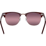 Rayban Clubmaster Chromance Polished Rose Gold Square Sunglasses For Women RB3016