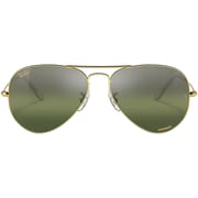 Rayban Aviator Chromance Polished Gold Pilot Sunglasses For Men RB3025
