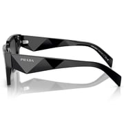 Prada 50 Black Irregukar Sunglasses For Men SPRA06S