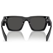 Prada 50 Black Irregukar Sunglasses For Men SPRA06S