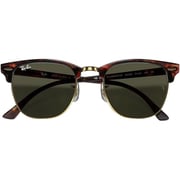 Rayban Clubmaster Classic Tortoise Gold Square Sunglasses For Women RB3016