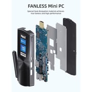 MeLE Fanless Stick (2019) Mini Desktop - Intel Celeron J4125 / 128GB SSD / 8GB RAM / Shared Intel UHD Graphics 600 / Windows 11 Pro / Black - [PCG02}