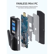 MeLE Fanless Stick (2019) Mini Desktop - Intel Celeron J4125 / 256GB SSD / 8GB RAM / Shared Intel UHD Graphics 600 / Windows 11 Pro / Black - [PCG02-256]