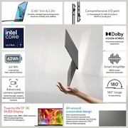 Asus Zenbook S 13 OLED (2024) AI PC - 1st Series / Intel Core Ultra 7-155U / 13.3inch 3K / 1TB SSD / 16GB RAM / Shared Intel Graphics / Windows 11 Home / English & Arabic Keyboard / Basalt Grey / Middle East Version - [UX5304MA-OLEDU7G]