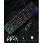 Raegr RapidGear X30 Wired Rainbow Backlight Keyboard Black