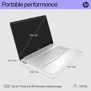 HP (2022) Laptop - 12th Gen / Intel Core i5-1235U / 15.6inch FHD / 512GB SSD / 16GB RAM / Shared Intel Iris Xe Graphics / Windows 11 Home / English Keyboard / Silver / International Version - [15-DY5399NR]