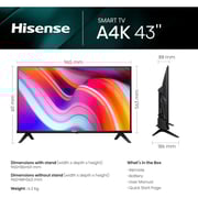 Hisense 43A4K FHD Smart Television 43inch (2024 Model)