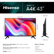 Hisense 43A4K FHD Smart Television 43inch (2024 Model)