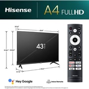 Hisense 43A4K FHD Smart Television 43inch (2024 Model)