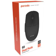 Porodo 6D Dual Mode Wireless Mouse Black
