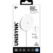Unisynk Qi2 Magnetic Wireless Charger 2m White