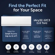Gree 1.0 Ton Split Air Conditioner iAiry32-12C3| G-Ai Energy Saving, G-Boost Inverter, Plasma Purification, Wi-Fi Smart Control