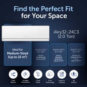 Gree 2.0 Ton Split Air Conditioner iAiry32-24C3| G-Ai Energy Saving, G-Boost Inverter, Plasma Purification, Wi-Fi Smart Control