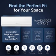 Gree 2.5 Ton Split Air Conditioner iAiry32-30C3| G-Ai Energy Saving, G-Boost Inverter, Plasma Purification, Wi-Fi Smart Control