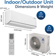 Gree 2.5 Ton Split Air Conditioner iAiry32-30C3| G-Ai Energy Saving, G-Boost Inverter, Plasma Purification, Wi-Fi Smart Control