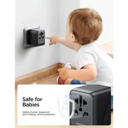Joyroom 4 Port Travel Adapter Black