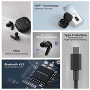 Boat Airdopes 411 ANC True Wireless Earbuds Black Storm