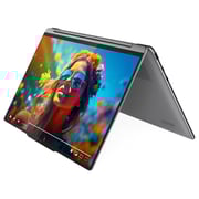Lenovo Yoga 9 2-in-1 14IMH9 Convertible (2024) AI PC - 1st Series / Intel Core Ultra 7-155H / 14inch 4K / 1TB SSD / 16GB RAM / Shared Intel Arc Graphics / Windows 11 Home / English & Arabic Keyboard / Luna Grey / Middle East Version - [83AC000JAX]