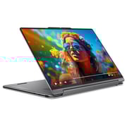 Lenovo Yoga 9 2-in-1 14IMH9 Convertible (2024) AI PC - 1st Series / Intel Core Ultra 7-155H / 14inch 4K / 1TB SSD / 16GB RAM / Shared Intel Arc Graphics / Windows 11 Home / English & Arabic Keyboard / Luna Grey / Middle East Version - [83AC000JAX]