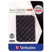 Verbatim Store 'N' Go Portable SSD USB 3.2 512GB Black 53236